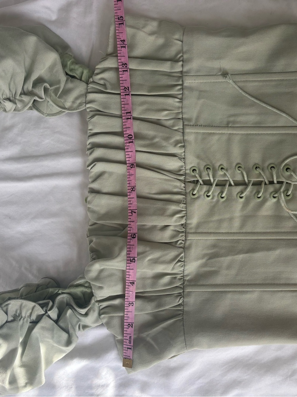 Princess Polly Sage Green Corset Top - Picture 5 of 5